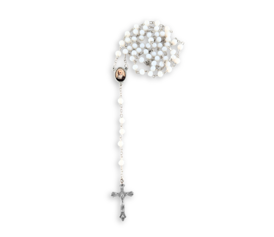 ROSARIO CRISTAL BLANCO